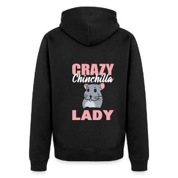Amateur de chinchilla assistant vétérinaire - Veste à capuche bio Premium Unisexe - noir - Dos - Nico (187cm)