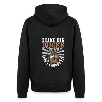 Chasse au cerf Chasseurs de cerfs Saison de chasse au chevreuil Chasse au chevreuil - Veste à capuche bio Premium Unisexe - noir - Dos - Nico (187cm)