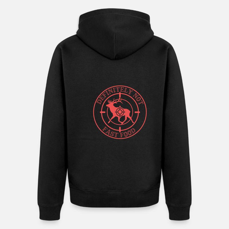 Hirschjagd Hirschjäger Jagdsaison Bockjagd - Unisex Premium Bio Zip Hoodie - Schwarz