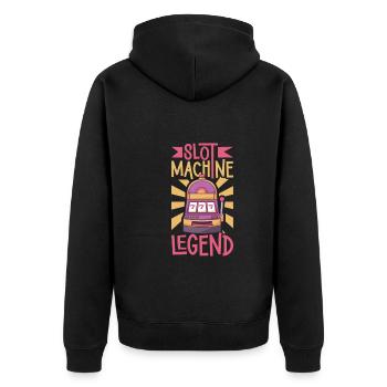 Poker Casino Joueur de Poker Jeu Roulette Cadeau - Veste à capuche bio Premium Unisexe - noir - Dos - Nico (187cm)
