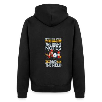 Musique de répétition de l’école clarinettiste de fanfare - Veste à capuche bio Premium Unisexe - noir - Dos - Nico (187cm)