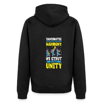 Musique de répétition de l’école clarinettiste de fanfare - Veste à capuche bio Premium Unisexe - noir - Dos - Nico (187cm)