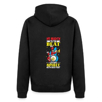 Musique de répétition de l’école clarinettiste de fanfare - Veste à capuche bio Premium Unisexe - noir - Dos - Nico (187cm)