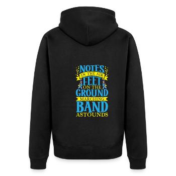 Musique de répétition de l’école clarinettiste de fanfare - Veste à capuche bio Premium Unisexe - noir - Dos - Nico (187cm)