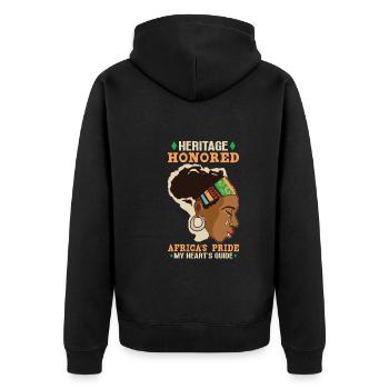 Afro Black Girl Pride Afro Girl Afrocentrique - Veste à capuche bio Premium Unisexe - noir - Dos - Nico (187cm)