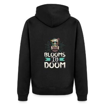 Horror Garden Gardener Zombie Plant Gardening - Unisex Premium Organic Zip Hoodie - black - Back - Nico (187cm)