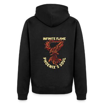 Phoenix Bird Mythical Creatures - Unisex Premium Organic Zip Hoodie - black - Back - Nico (187cm)