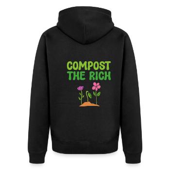 Compost The Rich Green Activist - Veste à capuche bio Premium Unisexe - noir - Dos - Nico (187cm)