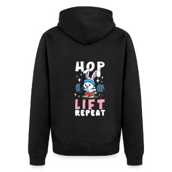 Musculation Powerlifting Haltérophilie Fitness - Veste à capuche bio Premium Unisexe - noir - Dos - Nico (187cm)