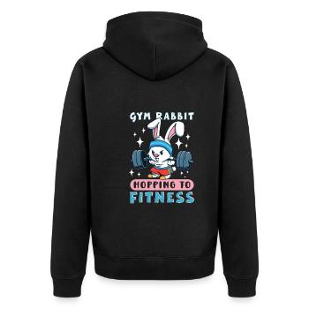 Musculation Powerlifting Haltérophilie Fitness - Veste à capuche bio Premium Unisexe - noir - Dos - Nico (187cm)