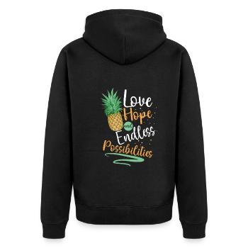 Tag Des Embryotransfers Ivf In-vitro-fertilisation - Unisex Premium Bio Zip Hoodie - Schwarz - Hinten - Nico (187cm)
