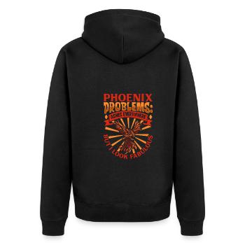 Phoenix Bird Mythical Creatures - Unisex Premium Organic Zip Hoodie - black - Back - Nico (187cm)