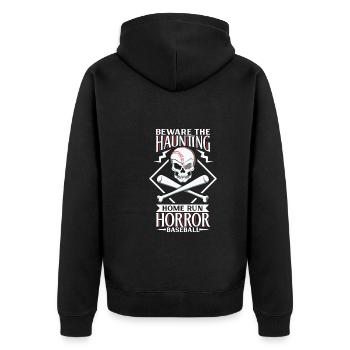 Baseball Cards Baseball Player Baseball Fan Gift - Unisex Premium Bio Zip Hoodie - Schwarz - Hinten - Nico (187cm)
