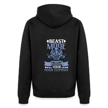 Elephant Bodybuilding Powerlifting Haltérophilie - Veste à capuche bio Premium Unisexe - noir - Dos - Nico (187cm)