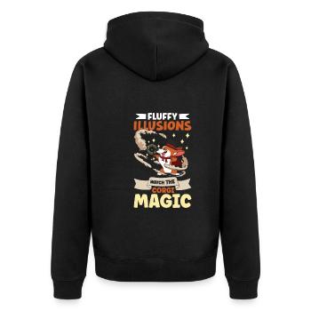Dog Welsh Corgi Pet Dog Lover Puppy Welsh Dog - Unisex Premium Bio Zip Hoodie - Schwarz - Hinten - Nico (187cm)