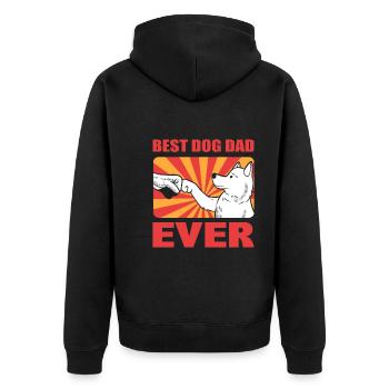 Best Dog Dad Ever Beagle Dad - Unisex Premium Bio Zip Hoodie - Schwarz - Hinten - Nico (187cm)