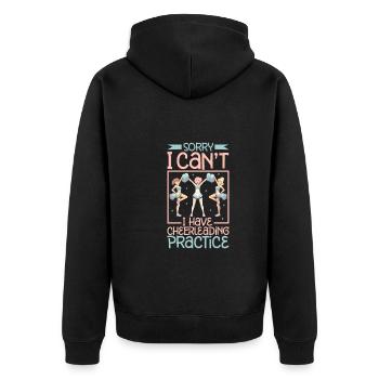 Tenue de pom-pom girl - Veste à capuche bio Premium Unisexe - noir - Dos - Nico (187cm)