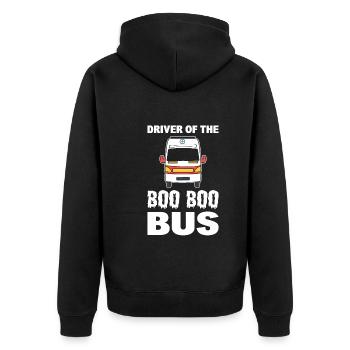Lustiger Krankenwagenfahrer Sanitäter - Unisex Premium Bio Zip Hoodie - Schwarz - Hinten - Nico (187cm)