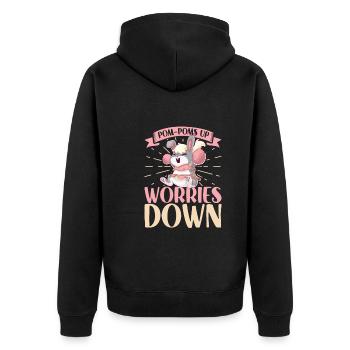 Tenue de pom-pom girl - Veste à capuche bio Premium Unisexe - noir - Dos - Nico (187cm)