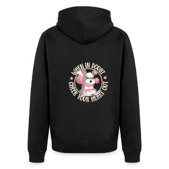 Tenue de pom-pom girl - Veste à capuche bio Premium Unisexe - noir - Dos - Nico (187cm)