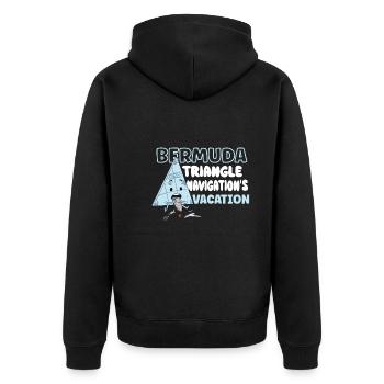 Mysterious enforced disappearances in the Bermuda Triangle - Unisex Premium Organic Zip Hoodie - black - Back - Nico (187cm)