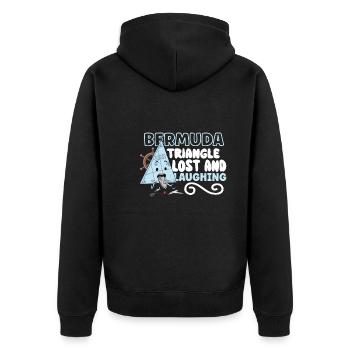 Mysterious enforced disappearances in the Bermuda Triangle - Unisex Premium Organic Zip Hoodie - black - Back - Nico (187cm)