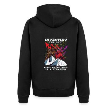Traders boursiers, traders Forex, trading investisseur - Veste à capuche bio Premium Unisexe - noir - Dos - Nico (187cm)