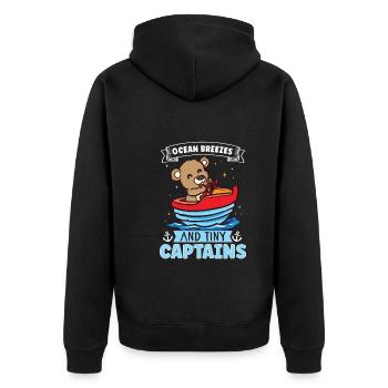 Bateau papa Capitaine Pontoon Sailor Croisière - Veste à capuche bio Premium Unisexe - noir - Dos - Nico (187cm)