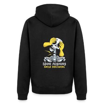 Chiropraticien, Chiropratique - Veste à capuche bio Premium Unisexe - noir - Dos - Nico (187cm)