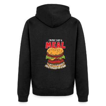 Horror Burgers Fast Food Halloween Scary Food Monste - Unisex Premium Organic Zip Hoodie - black - Back - Nico (187cm)