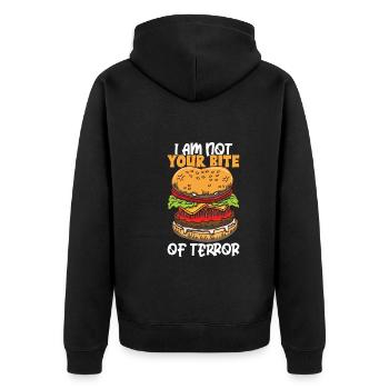 Horror Burgers Fast Food Halloween Scary Food Monste - Unisex Premium Organic Zip Hoodie - black - Back - Nico (187cm)