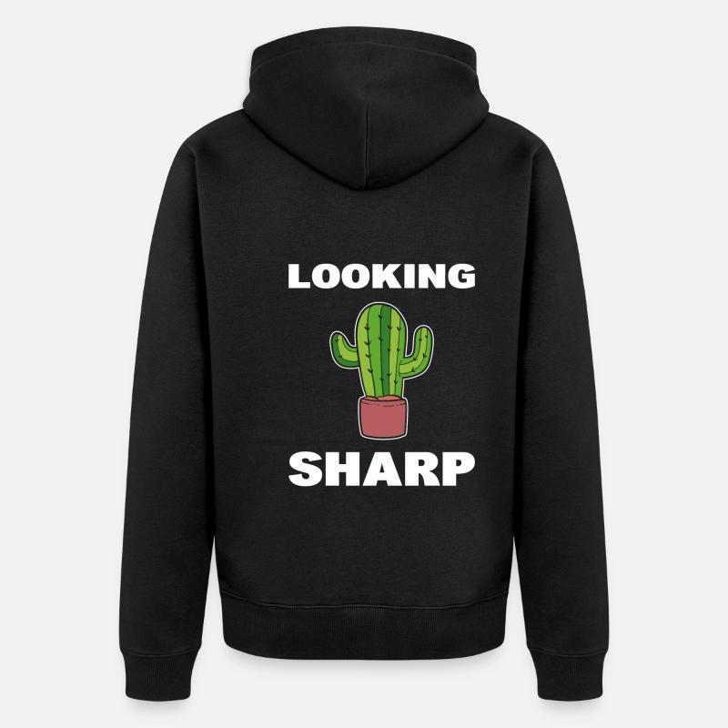 Looking Sharp Gärtner - Unisex Premium Bio Zip Hoodie - Schwarz