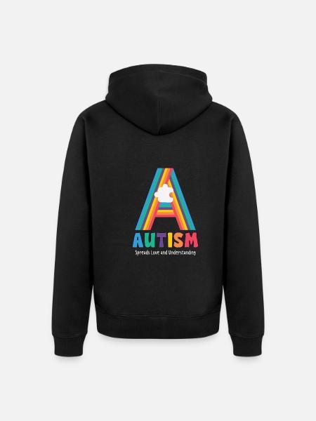 Autism Awareness Autism Disease - Unisex Premium Organic Zip Hoodie - black
