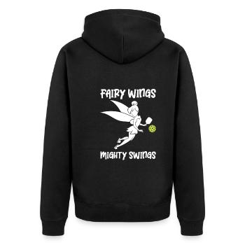 Pickleball Player Pickleball Paddle Pickleball - Unisex Premium Organic Zip Hoodie - black - Back - Nico (187cm)