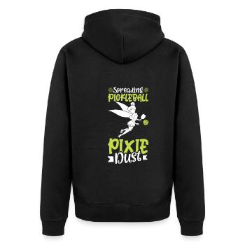 Pickleball Player Pickleball Paddle Pickleball - Unisex Premium Bio Zip Hoodie - Schwarz - Hinten - Nico (187cm)