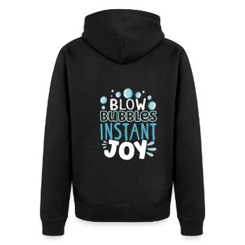 Soap Making Soap Boiler Soap Bubble Bubble - Unisex Premium Organic Zip Hoodie - black - Back - Nico (187cm)