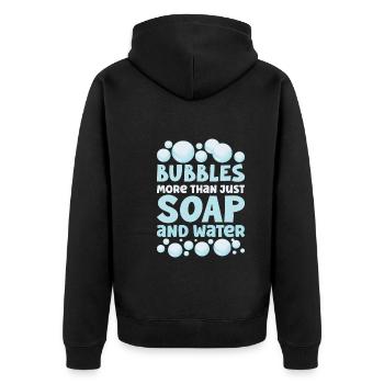 Soap Making Soap Boiler Soap Bubble Bubble - Unisex Premium Organic Zip Hoodie - black - Back - Nico (187cm)