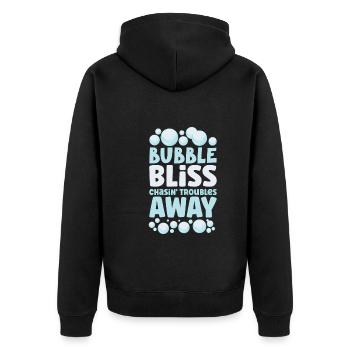 Soap Making Soap Boiler Soap Bubble Bubble - Unisex Premium Organic Zip Hoodie - black - Back - Nico (187cm)
