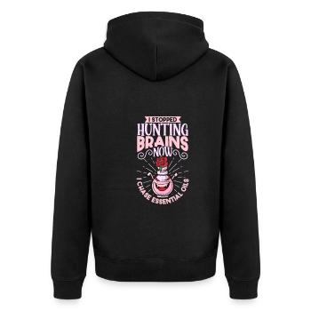 Huiles essentielles pour l’horreur d’Halloween. Essentiel - Veste à capuche bio Premium Unisexe - noir - Dos - Nico (187cm)
