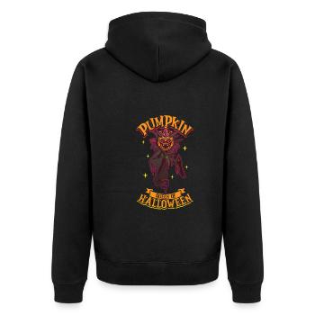 Citrouille effrayante Costume d’Halloween Automne Automne - Veste à capuche bio Premium Unisexe - noir - Dos - Nico (187cm)