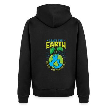 Changement climatique Environnement Jour de la Terre Planète - Veste à capuche bio Premium Unisexe - noir - Dos - Nico (187cm)