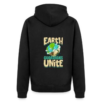 Changement climatique Environnement Jour de la Terre Planète - Veste à capuche bio Premium Unisexe - noir - Dos - Nico (187cm)