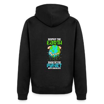 Changement climatique Environnement Jour de la Terre Planète - Veste à capuche bio Premium Unisexe - noir - Dos - Nico (187cm)