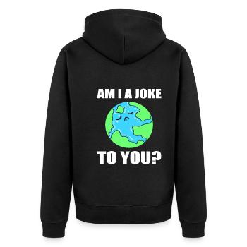 Earth Day Erde Tag Grüner Aktivist - Unisex Premium Bio Zip Hoodie - Schwarz - Hinten - Nico (187cm)
