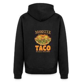 Monster Taco Horreur Taco Halloween Taco Costume - Veste à capuche bio Premium Unisexe - noir - Dos - Nico (187cm)