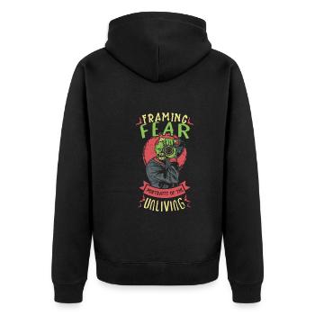 Zombie Photographer Horror Photographer Spooky - Unisex Premium Organic Zip Hoodie - black - Back - Nico (187cm)