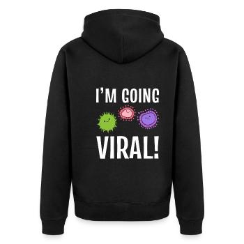 Biologie -Humor Biologe - Unisex Premium Bio Zip Hoodie - Schwarz - Hinten - Nico (187cm)