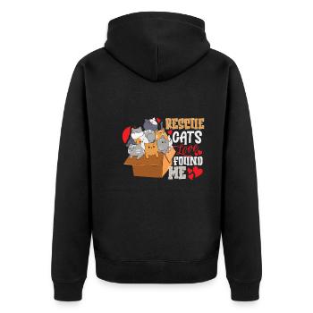 Animal RESCUE ANIMAL RIGHTS RESCUE Animal ADOPTION - Veste à capuche bio Premium Unisexe - noir - Dos - Nico (187cm)