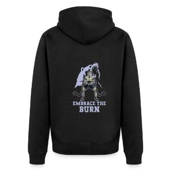 Cordes d'entraînement à la corde, cordes de combat, cadeaux de remise en forme - Veste à capuche bio Premium Unisexe - noir - Dos - Nico (187cm)