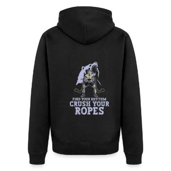 Cordes d'entraînement à la corde, cordes de combat, cadeaux de remise en forme - Veste à capuche bio Premium Unisexe - noir - Dos - Nico (187cm)